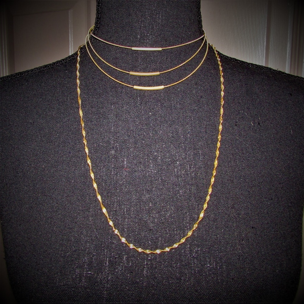 Two Gold Plated Necklaces